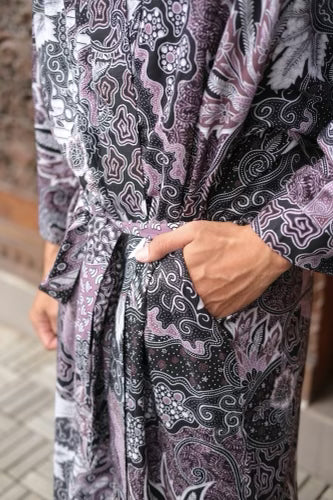 Black/Purple Male Kimono