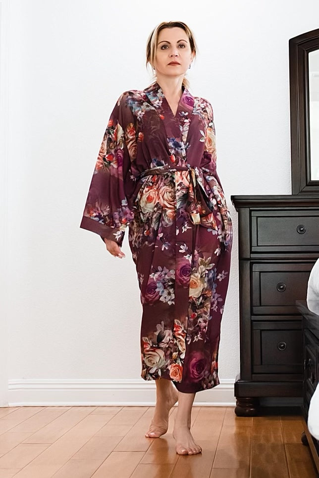 Burgundy Kimono