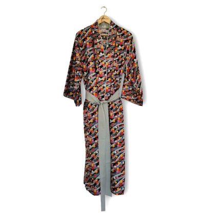 Boho Cotton Kmono Robe long for Women  kimono bathrobe ,Bohemian kimoono robe cotton.