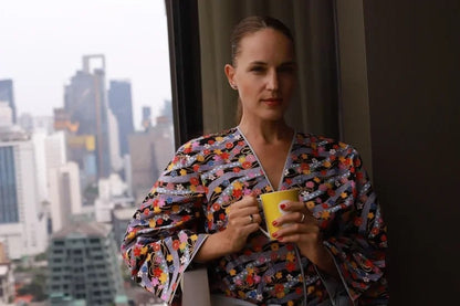 Boho Cotton Kmono Robe long for Women  kimono bathrobe ,Bohemian kimoono robe cotton.