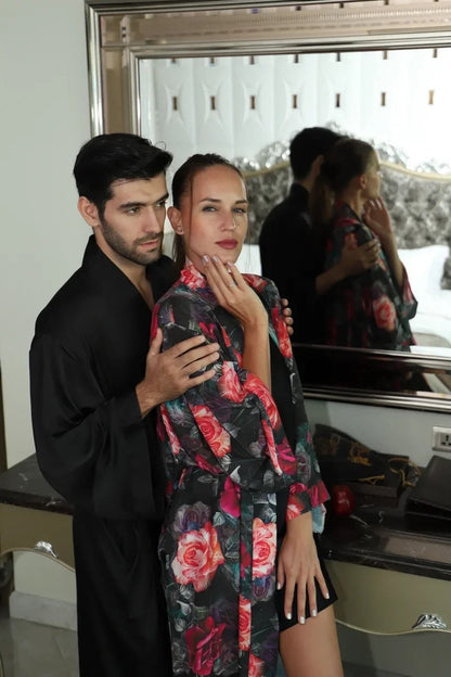 Kaftan kimono robe  Silk  Blend long kimono robe  gift for her. Luxury romantic robe . Beautiful for any situation vacation,hom and party.