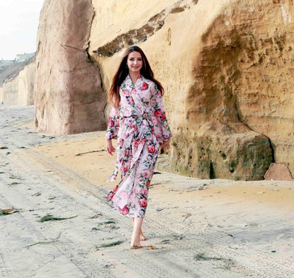 Christmas Gift for women  , Boho festival cover up, light Luxury Kimono , Resort Clothing.