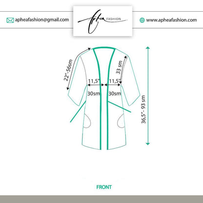 Boho Style Bali Batik Short Silk Kimono Robe - Kaftan Kimono Robe Bali Batik Silk Blend - Kimono Caftan Robe Women Gift - Dressing Gown