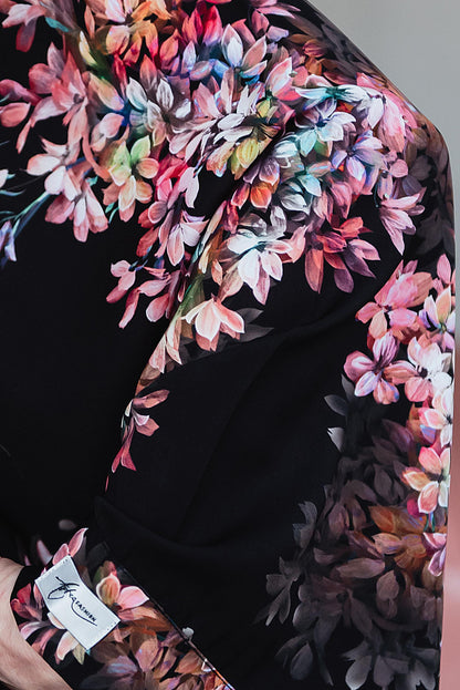 Gift for lover Long silk kimono robe for women. Honeymoon silk robe Kaftan kimono . Vacation robe .The best Gift. Luxury resort wear.