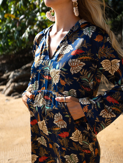 Boho  Kimono Kaftan Robe Beachwear Dressing Gown - Handmade Hooded Full Sleeve Kimono Robe - Loungewear Luxury Bathrobe Gift for Women
