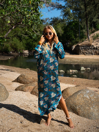 Boho Kaftan Kimono Robe for Women - Silk Dressing Gown Summer Dress - Satin Atlas Silk Blended Kaftan Robe - Japanese Style Kimono