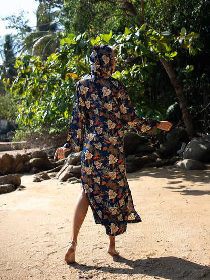 Boho  Kimono Kaftan Robe Beachwear Dressing Gown - Handmade Hooded Full Sleeve Kimono Robe - Loungewear Luxury Bathrobe Gift for Women