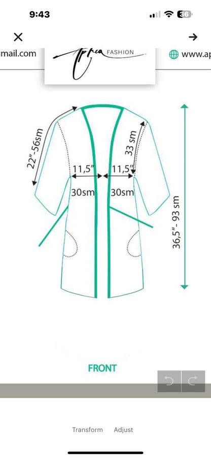 Turquoise Short Silk Kimono Robe for Women  Bali Java Silk Satin Blend  Long Sleeve Polynesian Floral Gift Robe