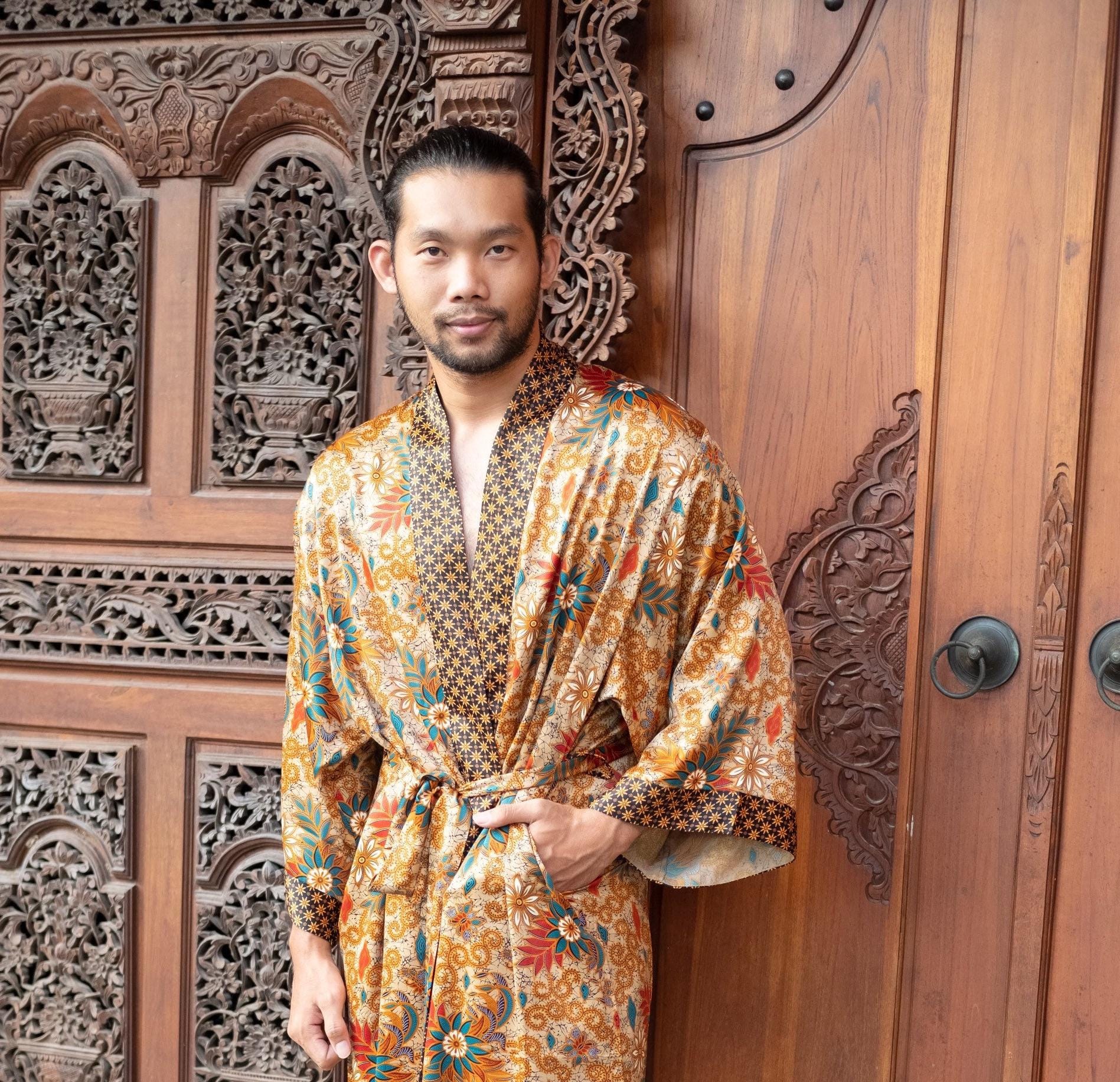 Kimono Robe ,Festival Wear, Night Dress - Kaftan Gift Boyfriend - Boho Kimono Robe ,Festival Wear, Night Dress - Kaftan Gift Boyfriend - Boho