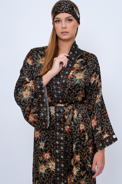 Silk Kimono Robe  - Boho Silk Pajama | Music Festival - Lounge wear| Festival Clothing| Gift for Christmas