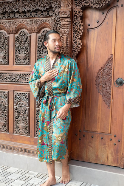 Boho Kimono Robe Long -  Luxury Resort Wear - Festival Clothing - Bali Handmade Robe - Yoga Lounge Wear-Bohemian Vacation Robe