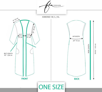 Matching Couple Kimono Robe Set: Silk Blend Batik Loungewear