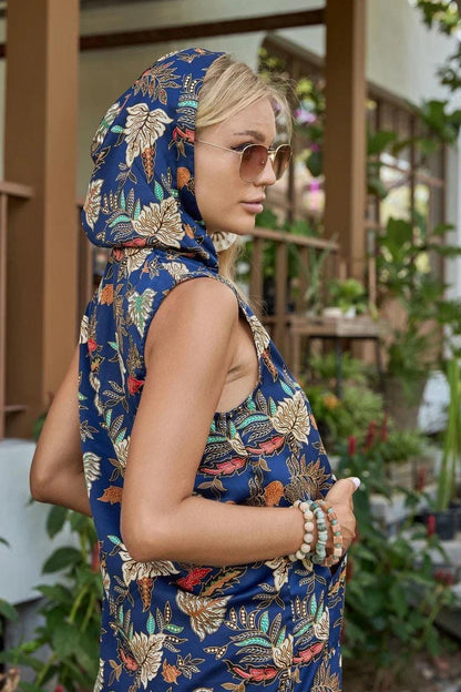 Boho style Kaftan, Women clothing Kimono Robe for women, Party Dress  for Festival,  Sleeveless Kaftan, Hooded Silk Kaftan long, Party wear