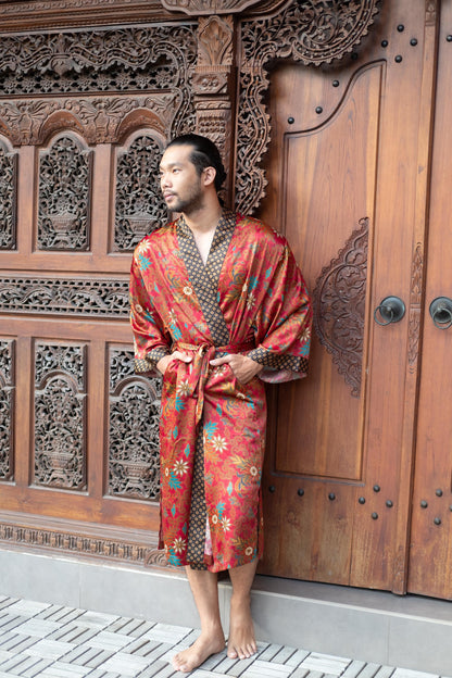Boho Kimono Robe Long -  Luxury Resort Wear - Festival Clothing - Bali Handmade Robe - Yoga Lounge Wear-Bohemian Vacation Robe