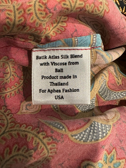 Girl Blue Silk Kimono Robe Set +boxers : Polynesian Batik, Gift-Ready