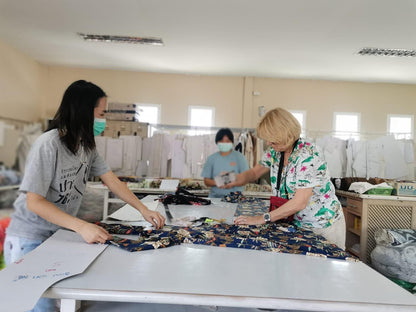 Matching Couple Kimono Robe Set: Silk Blend Batik Loungewear