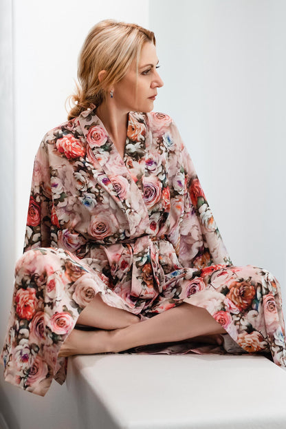 Christmas Gift for women  , Boho festival cover up, light Luxury Kimono , Resort Clothing.