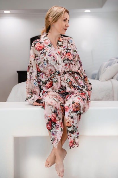Christmas Gift for women  , Boho festival cover up, light Luxury Kimono , Resort Clothing.