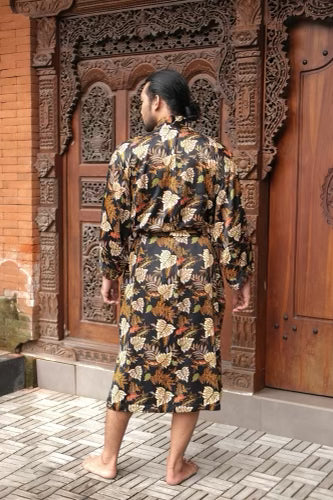 Brown Leaf Male Kimono