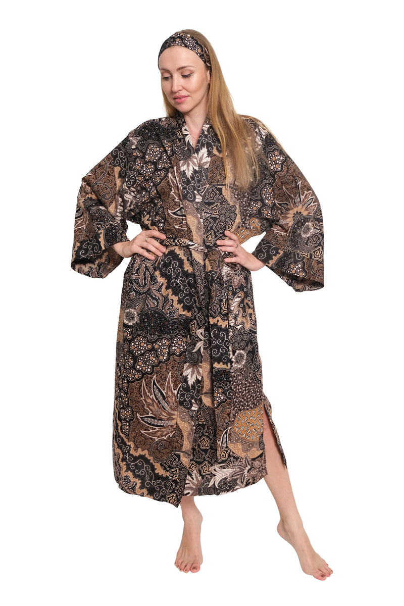Black/Brown Kimono