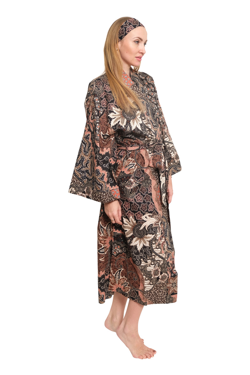 Bali Black/Brown Kimono