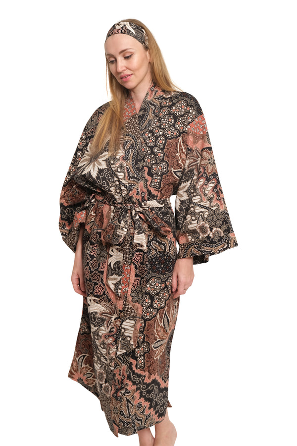 Bali Black/Brown Kimono