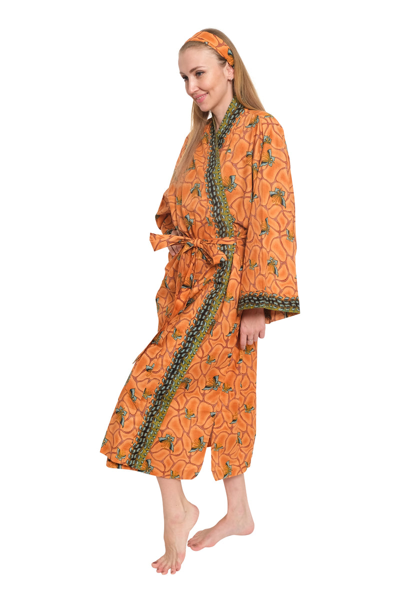 Orange Butterfly Kimono